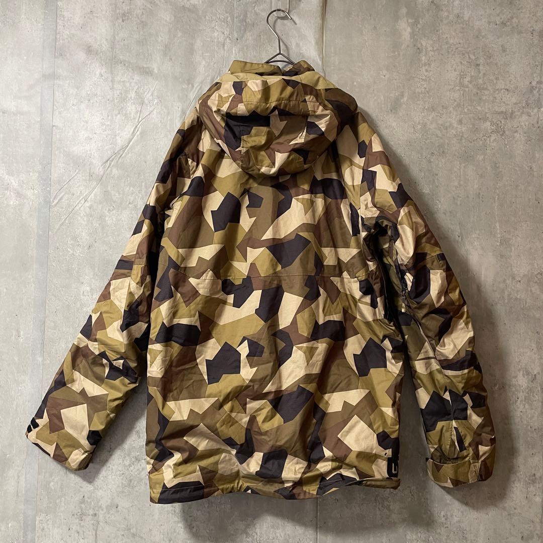 Burtonバートンスキーウェアスノーボードジャケットパーカー茶色ベージュカモ柄