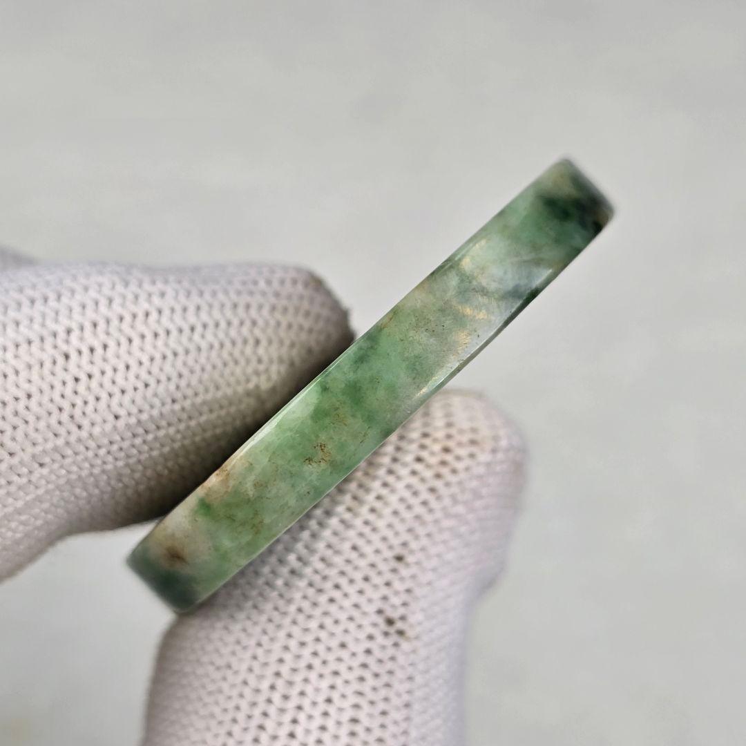 本物天然古翡翠 両面細工手彫 清 祥雲寅虎紋 玉佩 象嵌物 根付 貴重