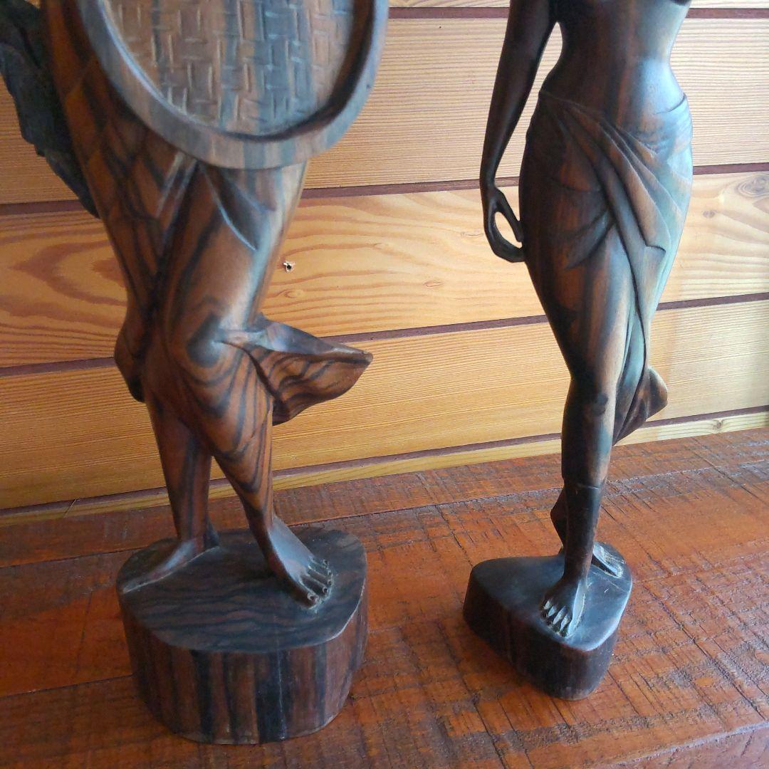 お得2体セット！インドネシア　木彫り