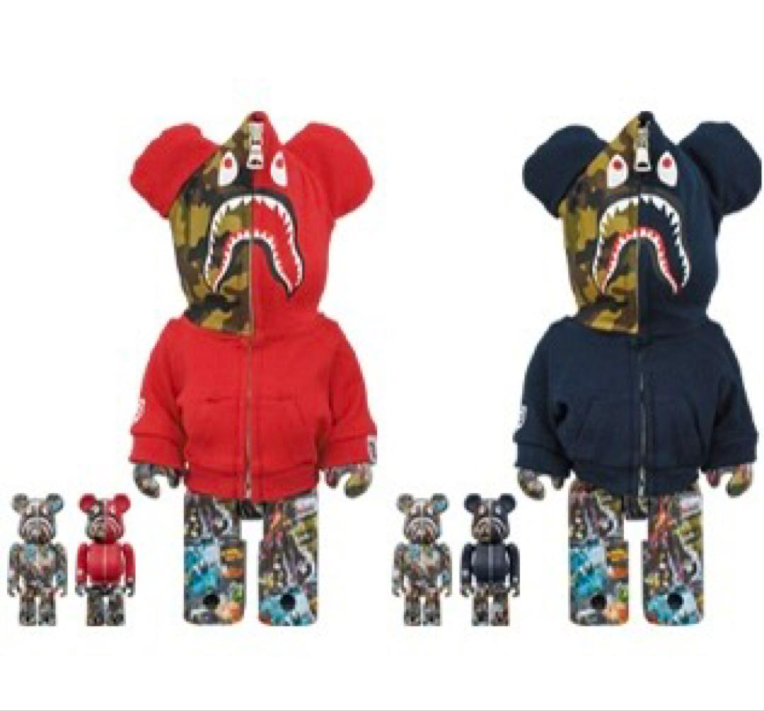 BE@RBRICK LEGACY CAMO SHARK 100％ & 400％