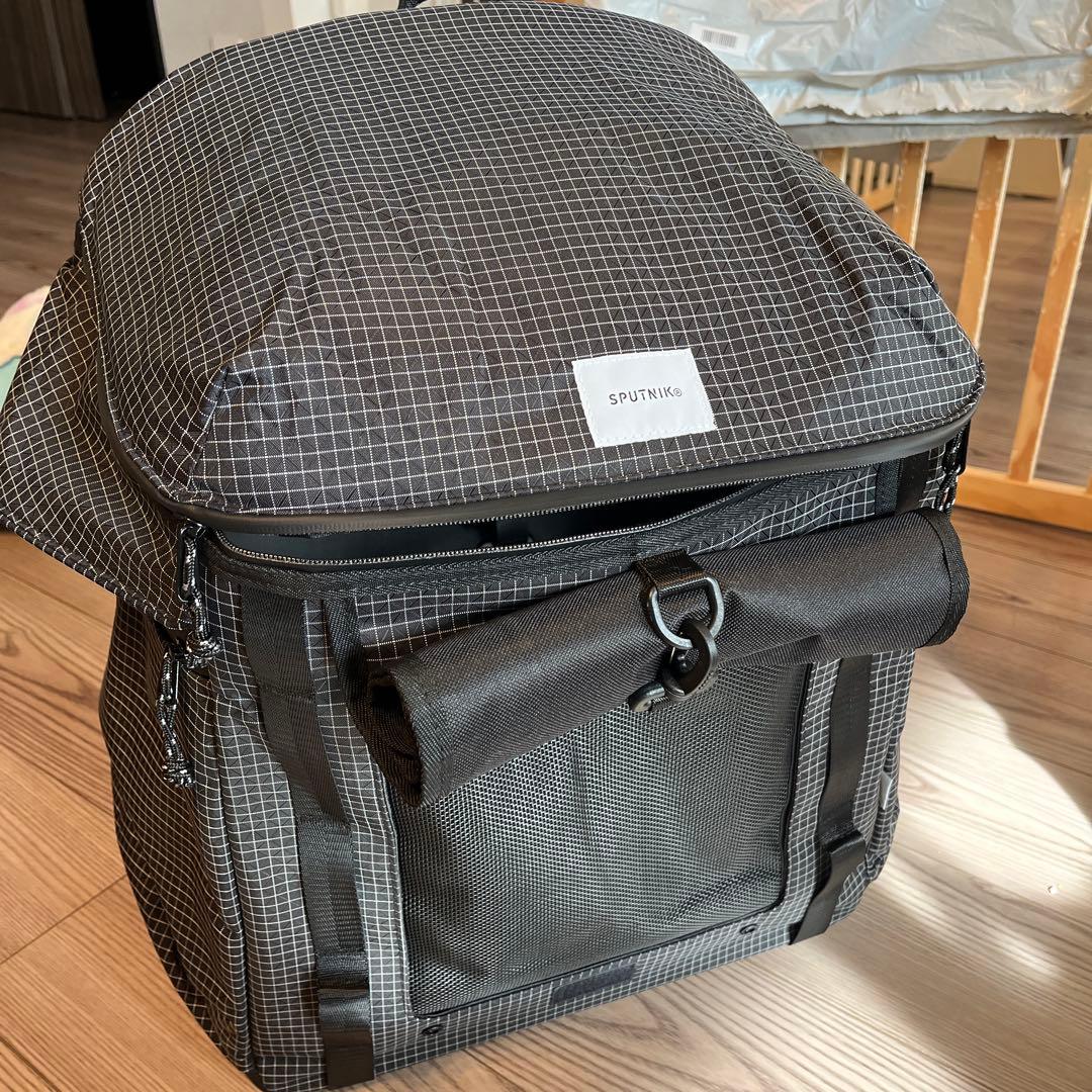 SPUTNIK ペットキャリー ブラック チェック柄　新品　中型犬