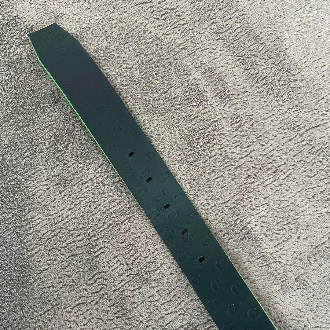 MARK&LONA マークアンドロナ　ベルト　レザー　柄　刻印　革　緑色