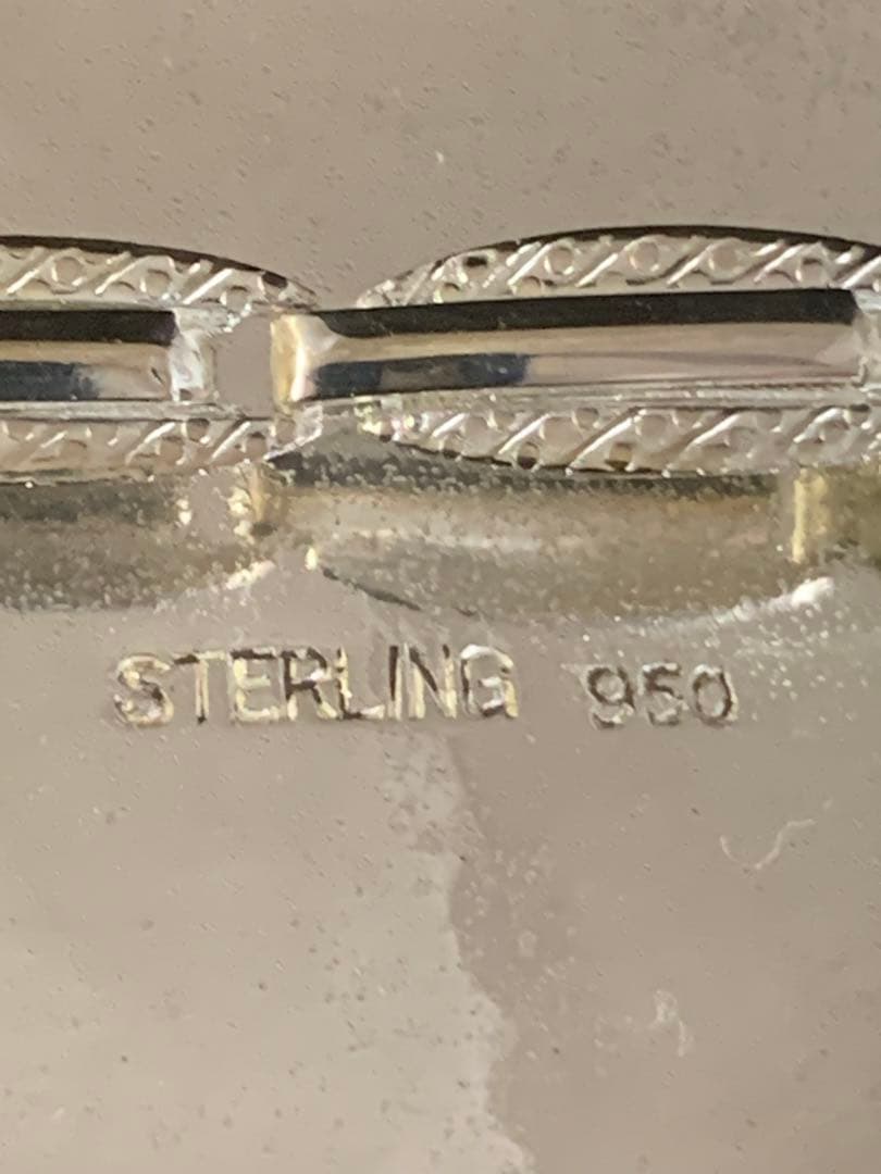 Silver950刻印 Cigarette Case 金槌目 日本製 110g