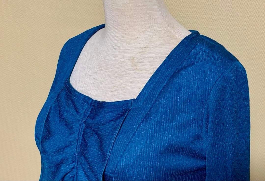 フラメンコ衣装ソニアジョーンズファルダ➕フリルブラウス上下　ターコイズ