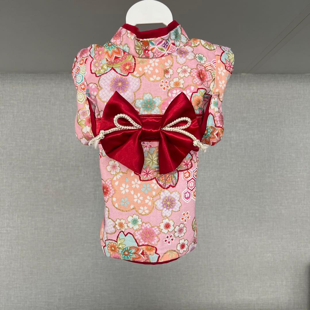 10/9【 Sakura様オーダー 】犬服　着物　振袖