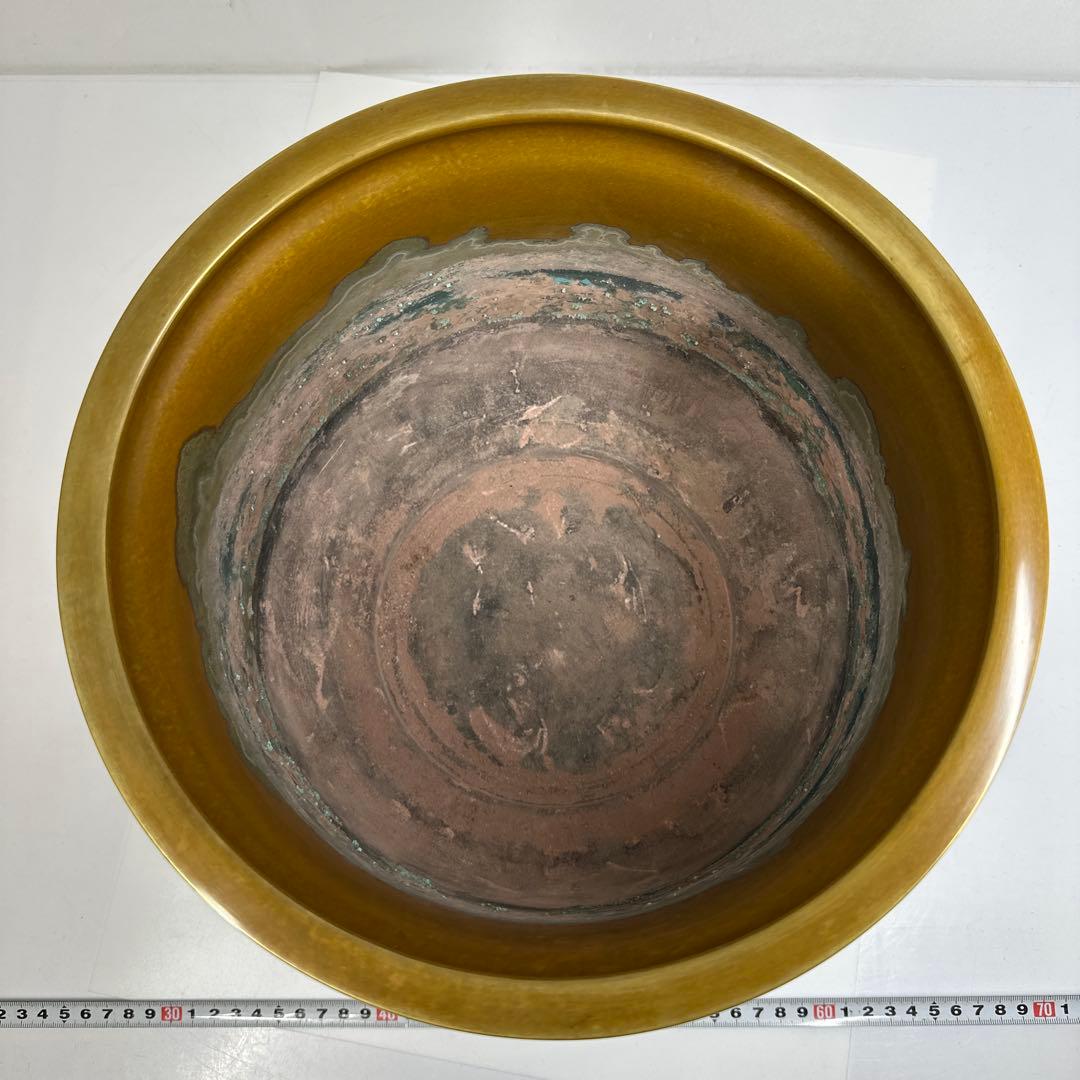 金谷五郎三郎　黒唐銅蓮萌式火鉢　共箱　トトサカ　東さ7-0421☆2F