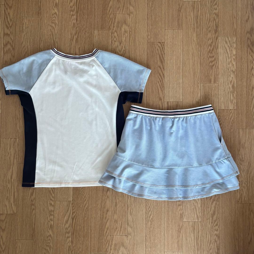 FILA テニスウェア Tシャツ　スコート 上下セット　M デニム