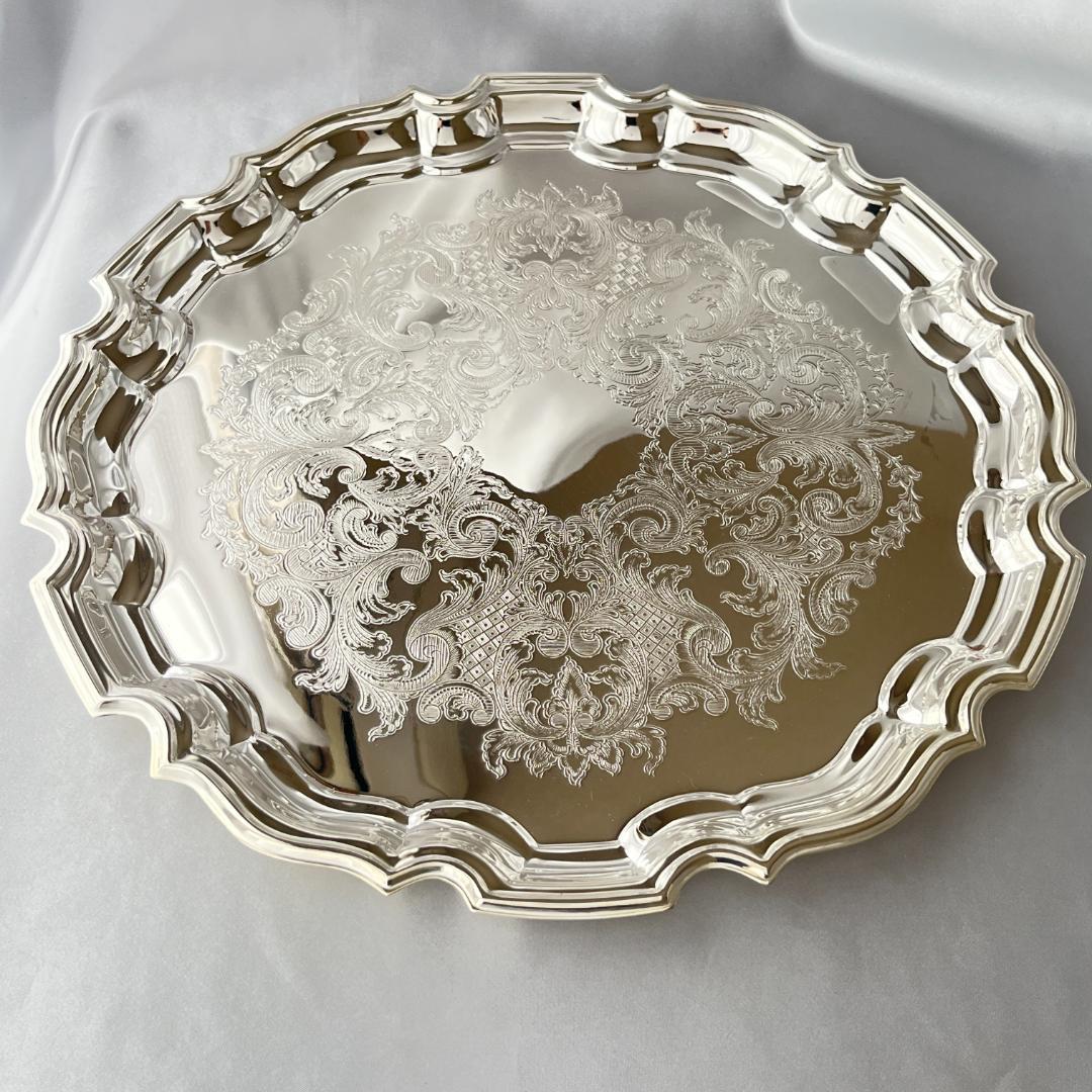 【英国】チッペンデール ギャラリートレー / ドリンクトレー 36cm