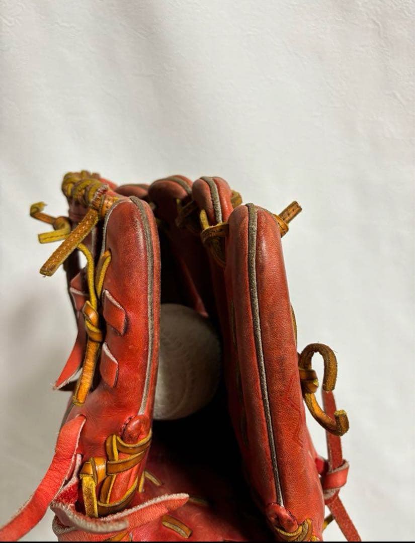 JUNKEI 硬式内野手用グローブ オレンジ