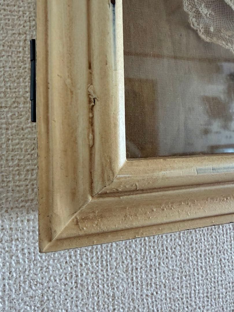 アンティークレース　襟　ガラスケース入り