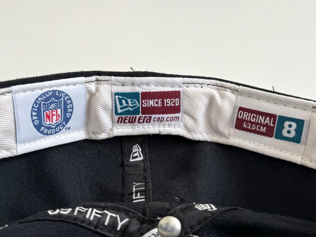 90s USA製 NEW ERA レイダース キャップ NFL RAIDERS黒