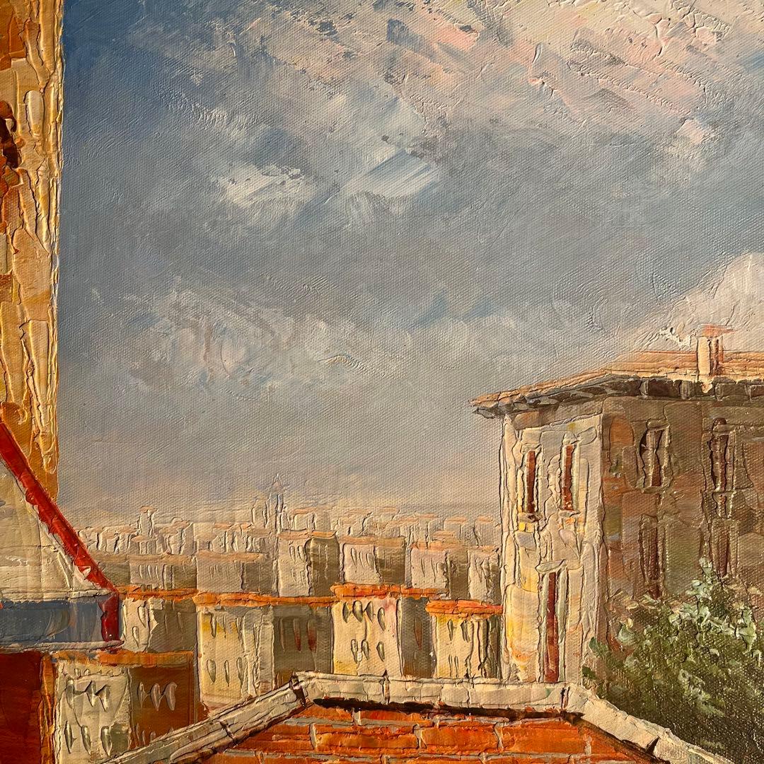 ★特大秀作★ 手書き油絵 ヴェネツィア 肉筆絵画 インテリア 油彩画