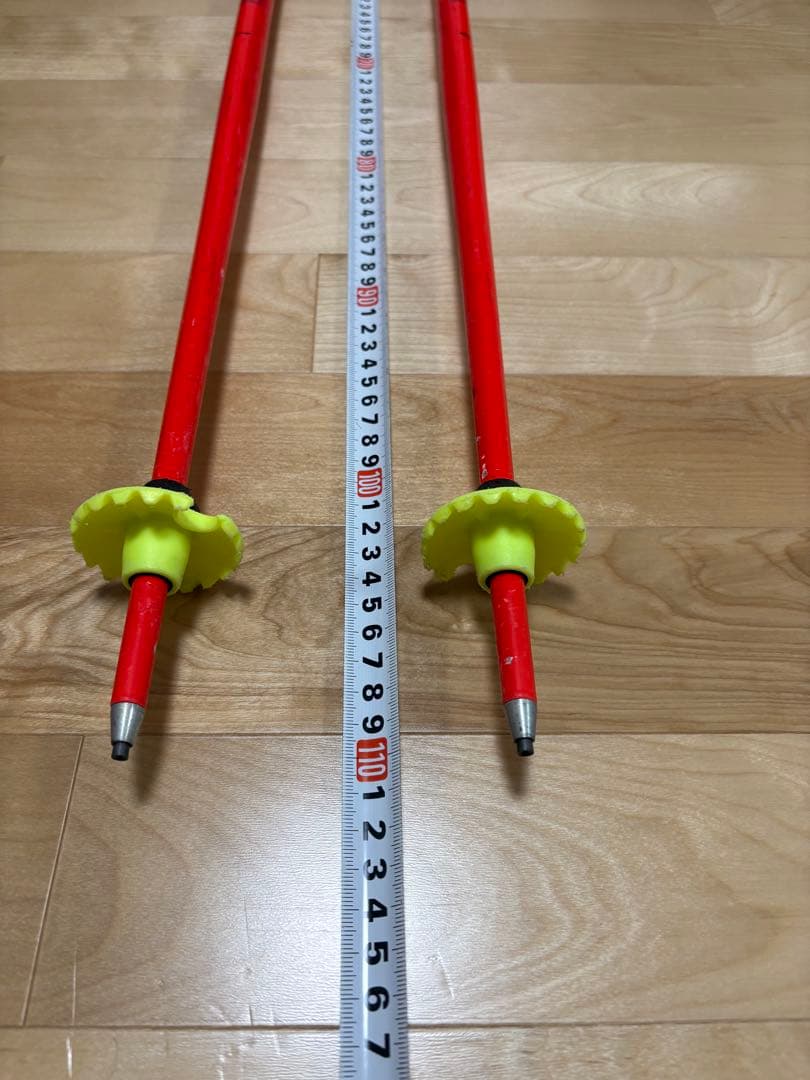 あ*な様 LEKI スキー用ストック 赤/黄 約113cm