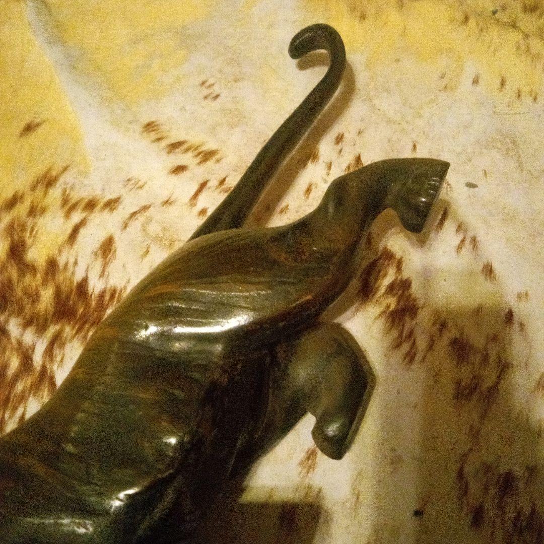 鉄ブロンズライオンの彫刻 約55cm