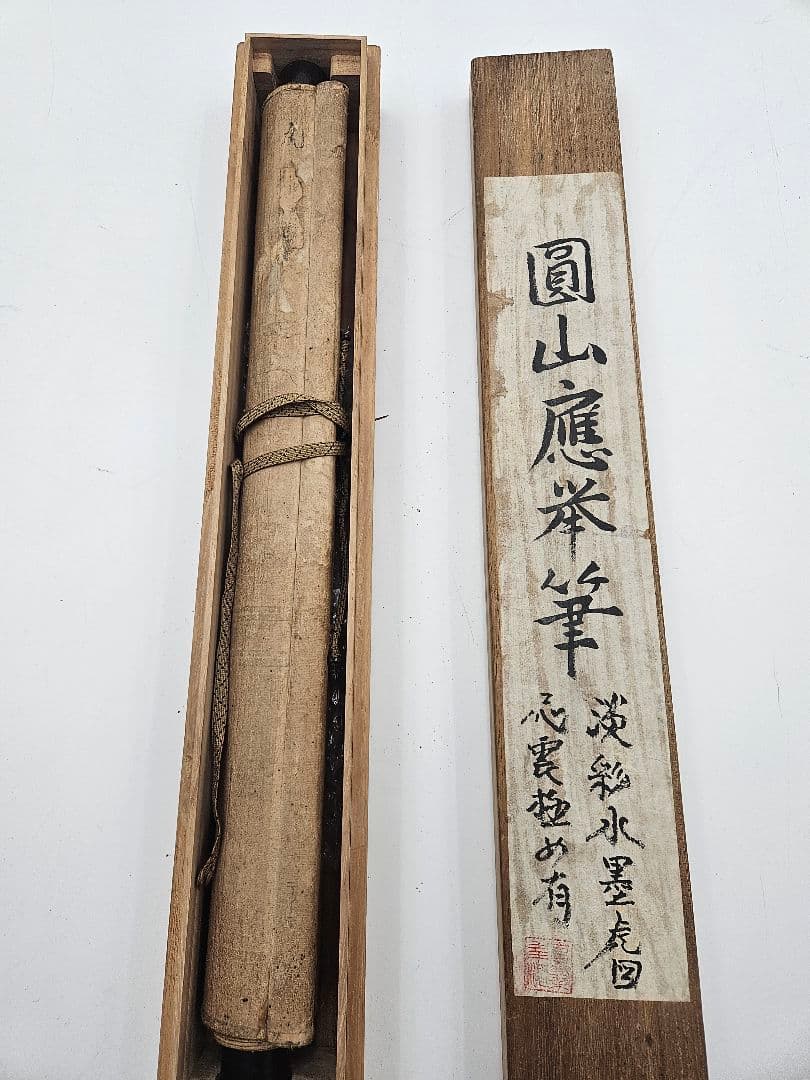 円山応挙［猛虎図］円山応震極箱 江戸時代中後期 円山派の祖 絹本 日本画