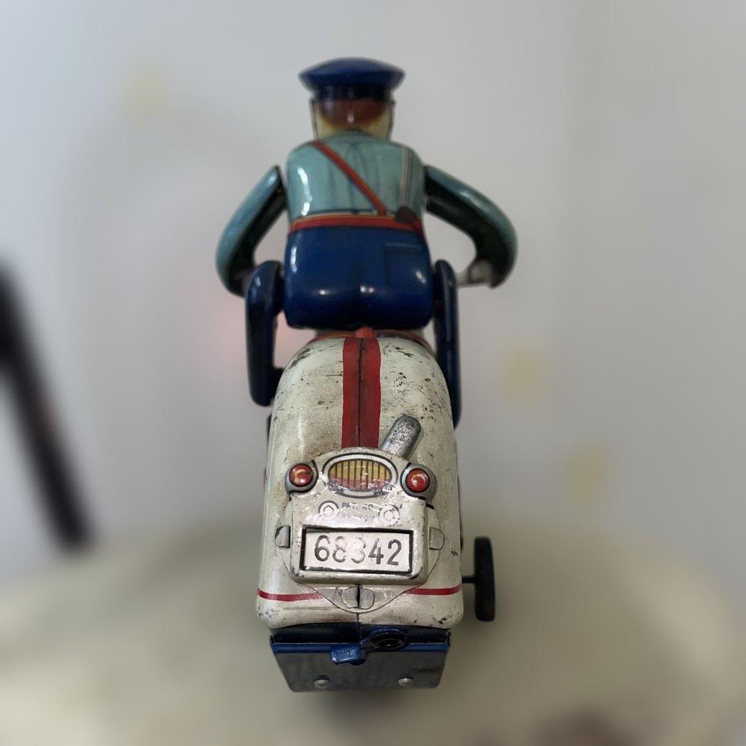 ど*ど様 ブリキ　白バイ　当時物　レトロ　昭和　ビンテージ　メイドインジャパン