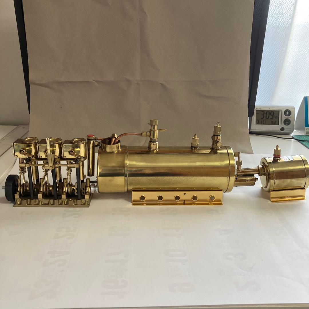 SAITO モデル スチーム エンジン T3DR & ボイラーB3