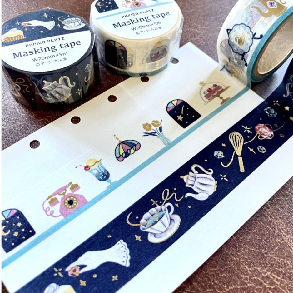 ア・ラ・カル堂 ★ 金箔入りマスキングテープ②　パピアプラッツ