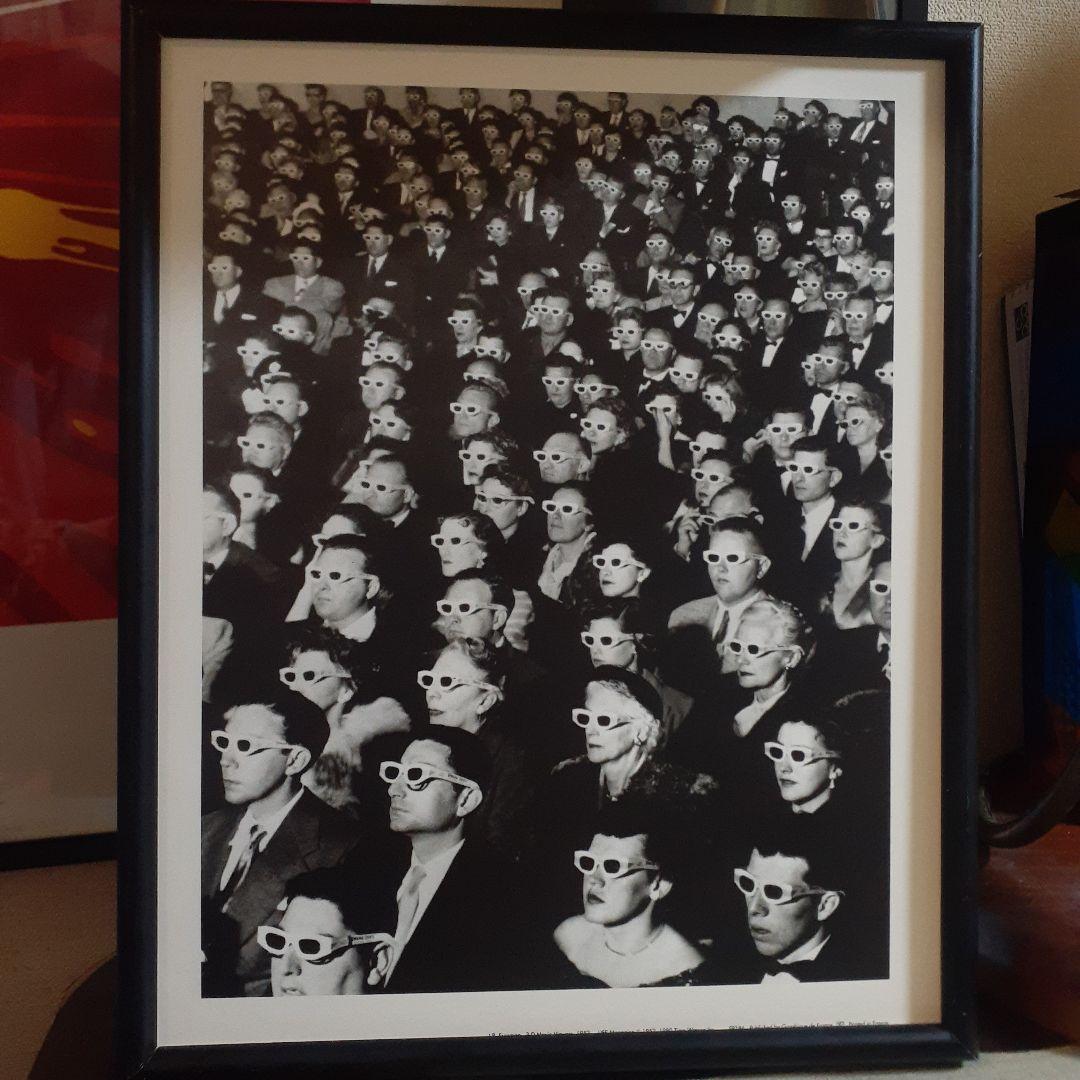 ビンテージ　ミッドセンチュリー　FRANCEプリント　3D CINEMAポスター