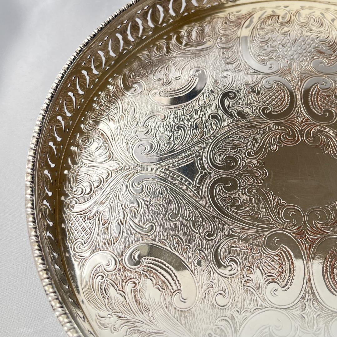 【英国】 ギャラリートレー / ドリンクトレー 25cm ボールフット