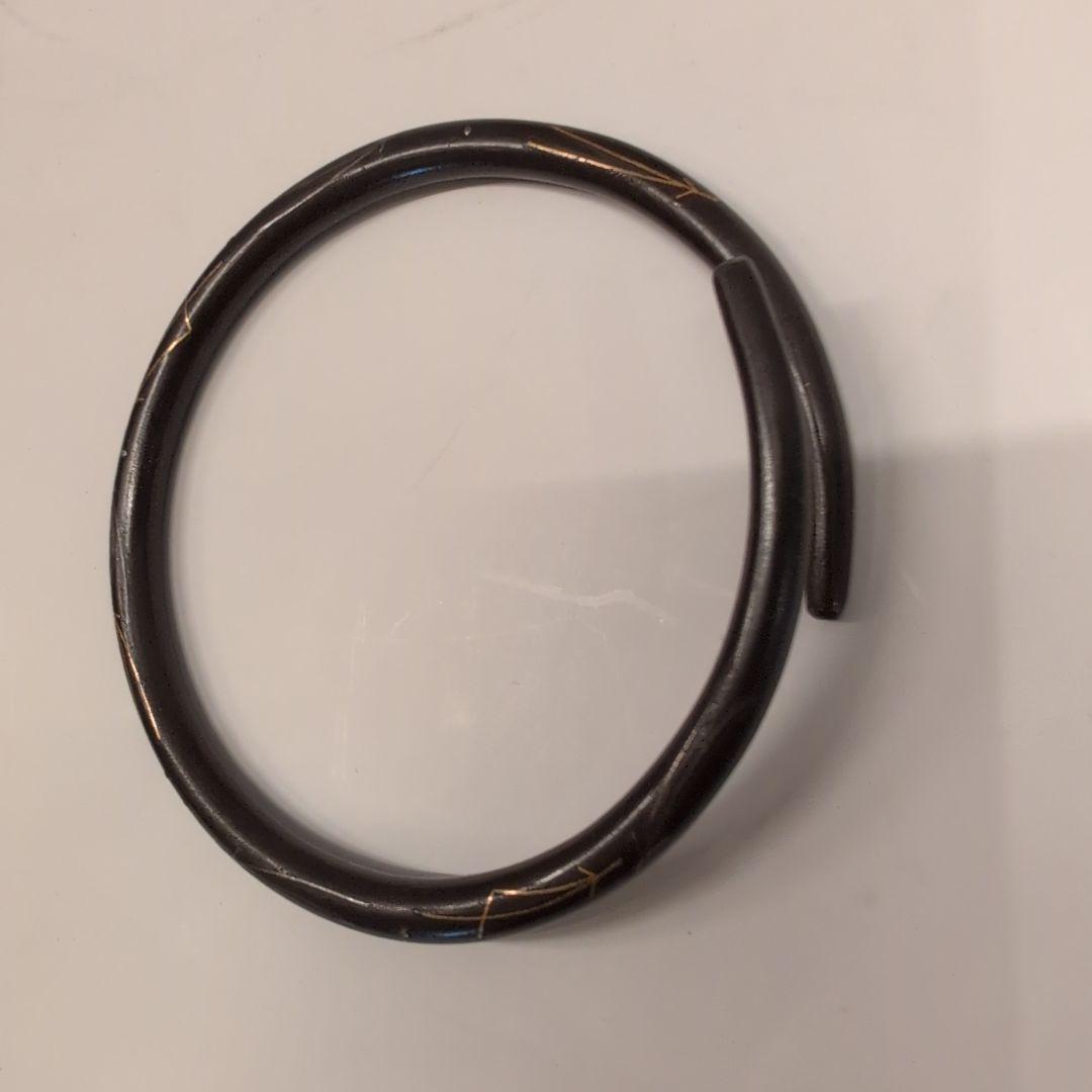 茶道具　釜鐶　嵌金銀松葉　釜釻　釜師　和田美之助造　共箱