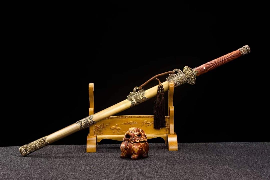 牡丹諸刃唐剣-古兵器 武具　刀装具　日本刀　模造刀 居合刀