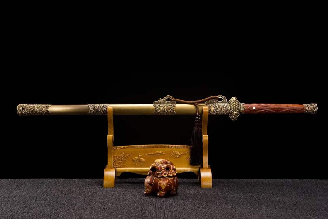 牡丹諸刃唐剣-古兵器 武具　刀装具　日本刀　模造刀 居合刀