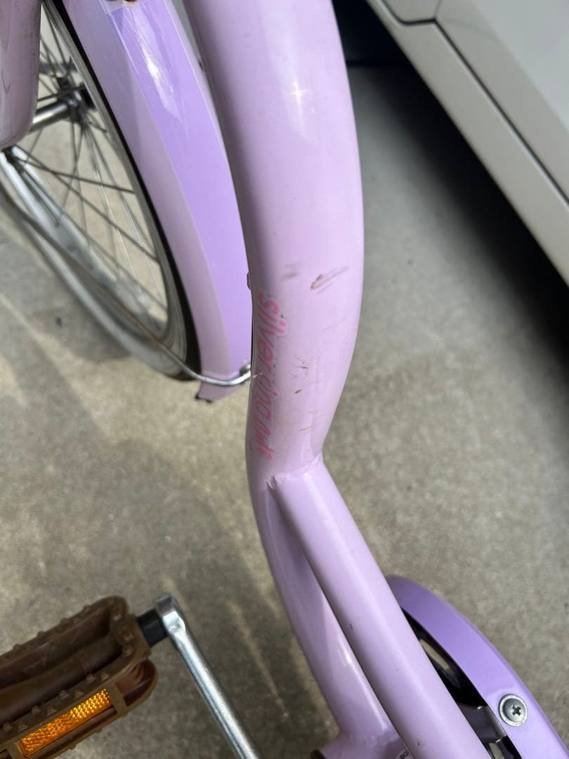 美品　ダイワサイクル　女の子　シルバーリング　キュート　20インチ　パープル