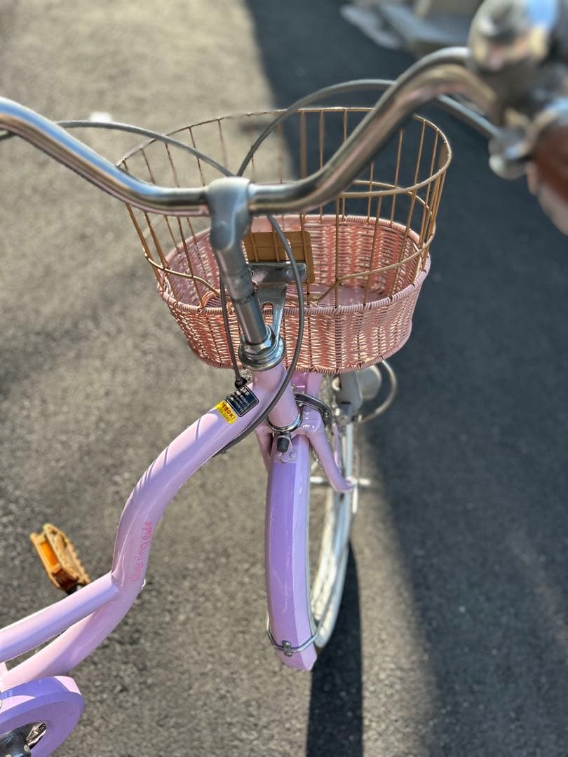 美品　ダイワサイクル　女の子　シルバーリング　キュート　20インチ　パープル