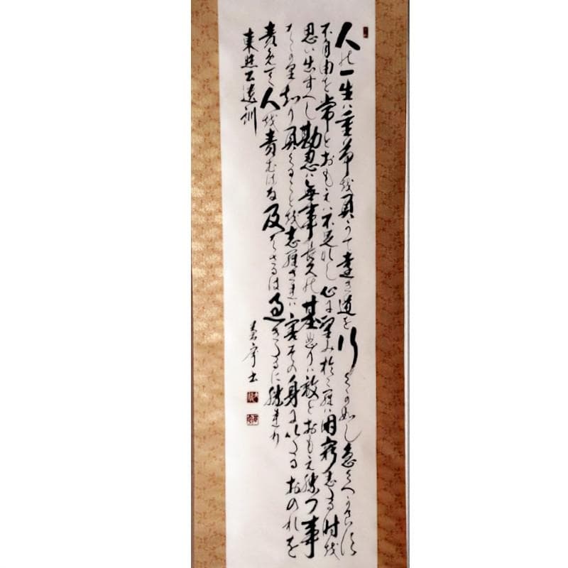 掛軸☆佐久間蒼穹☆「東照神君遺訓」半切