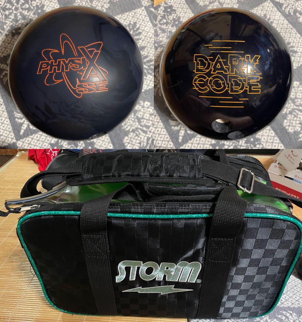 m*4様 ボウリング　ボール　まとめ売り　両手投げ仕様　2個入りバッグ付き