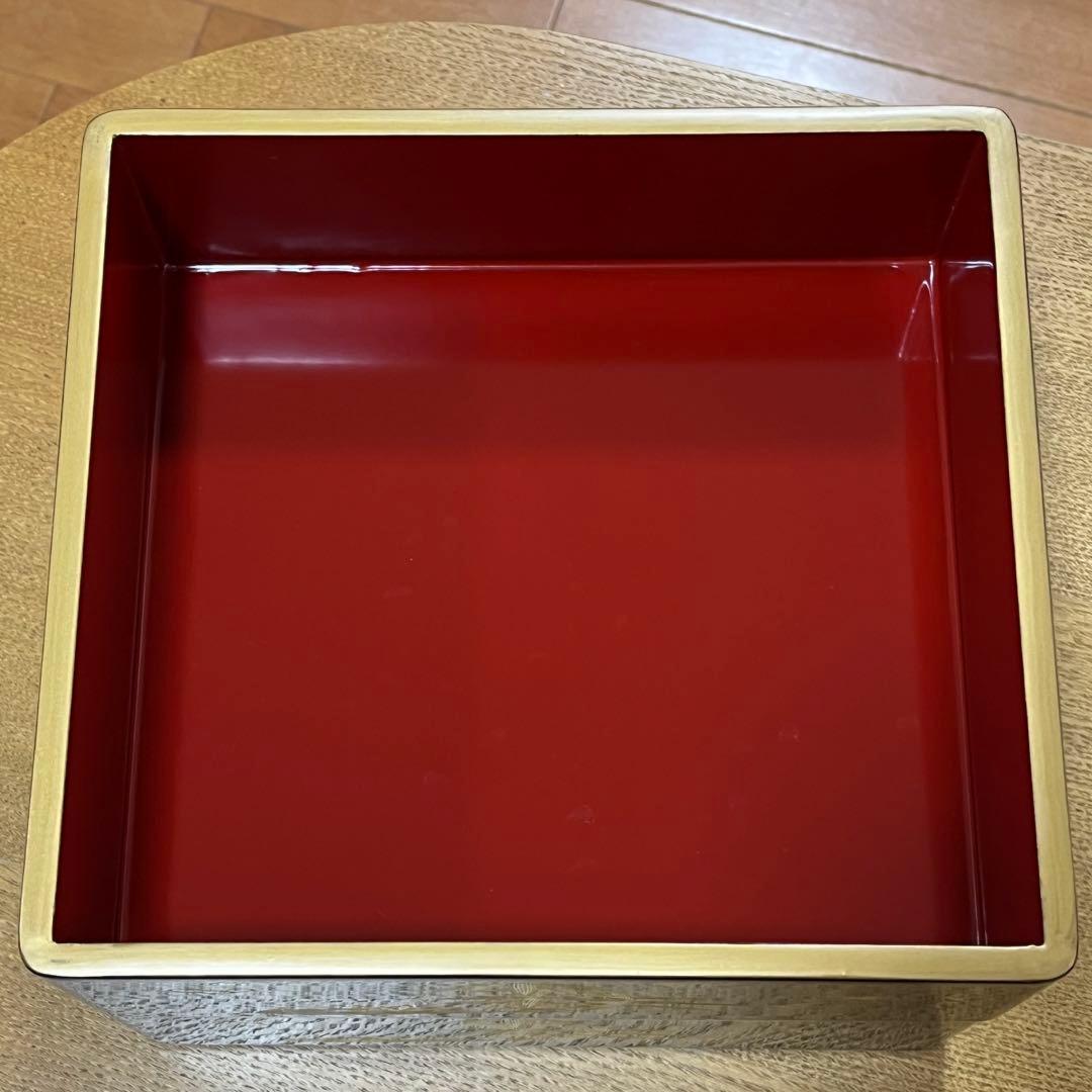 【桐箱付き】美品　輪島塗　2段重　輪島漆器　お重箱　伝統工芸品　骨董品　高級漆器