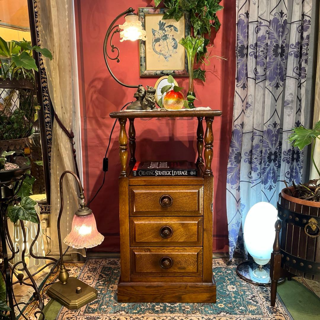 国産ヴィンテージ 北海道　エゾ民芸　アクセントキャビネット