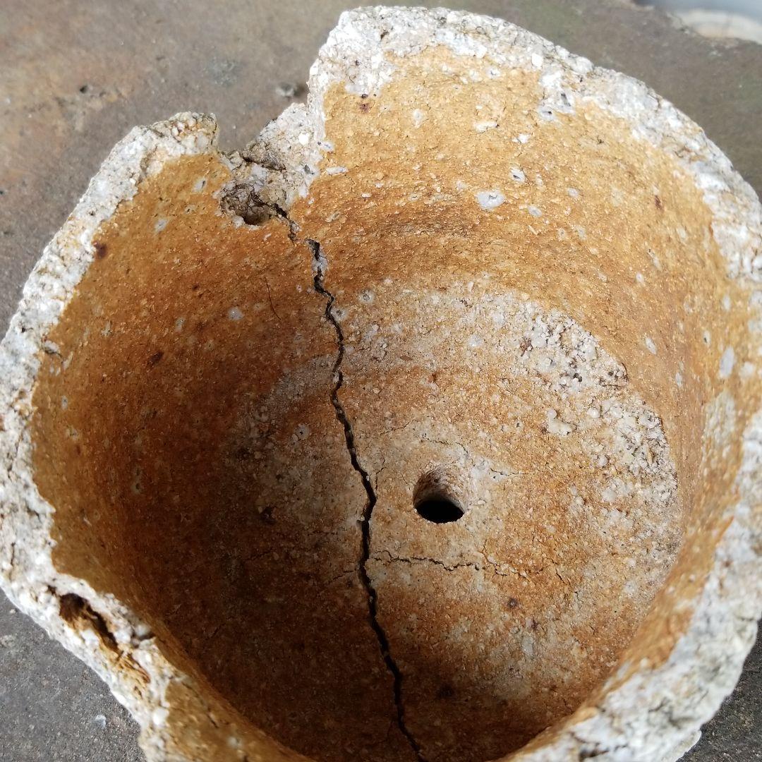 信楽焼  さや鉢 ミニ盆栽.山草鉢 U-15 高さ１１cm