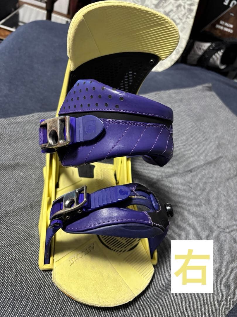 【BURTON 】ビンディング 紫/黄色 Sサイズ 値段交渉OK!!