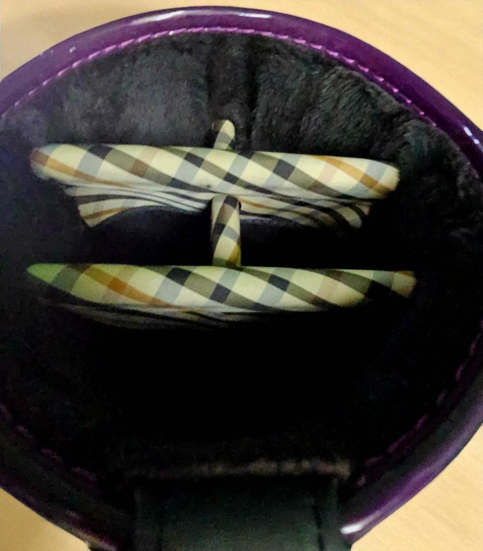 送料無料/超美品　超有名プランドDAKS ゴルフバッグ ブラック/パープル