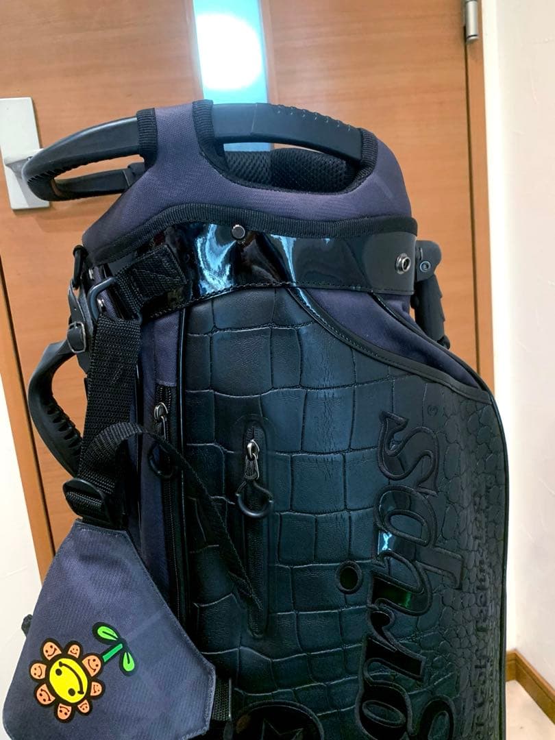 希少　美品　完売　エリート　ブラックリミテッド　スタンドキャディバッグ　クロコ