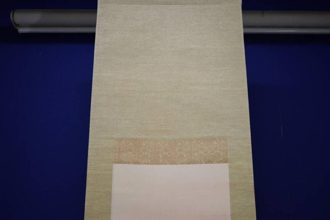 真作/梶野広山/双鶏図/桐題箱付/布袋屋掛軸HH-643