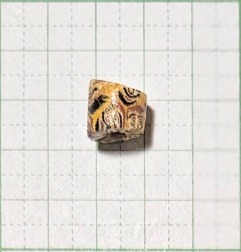 アフリカとんぼ玉　「人面」ミルフィオリ