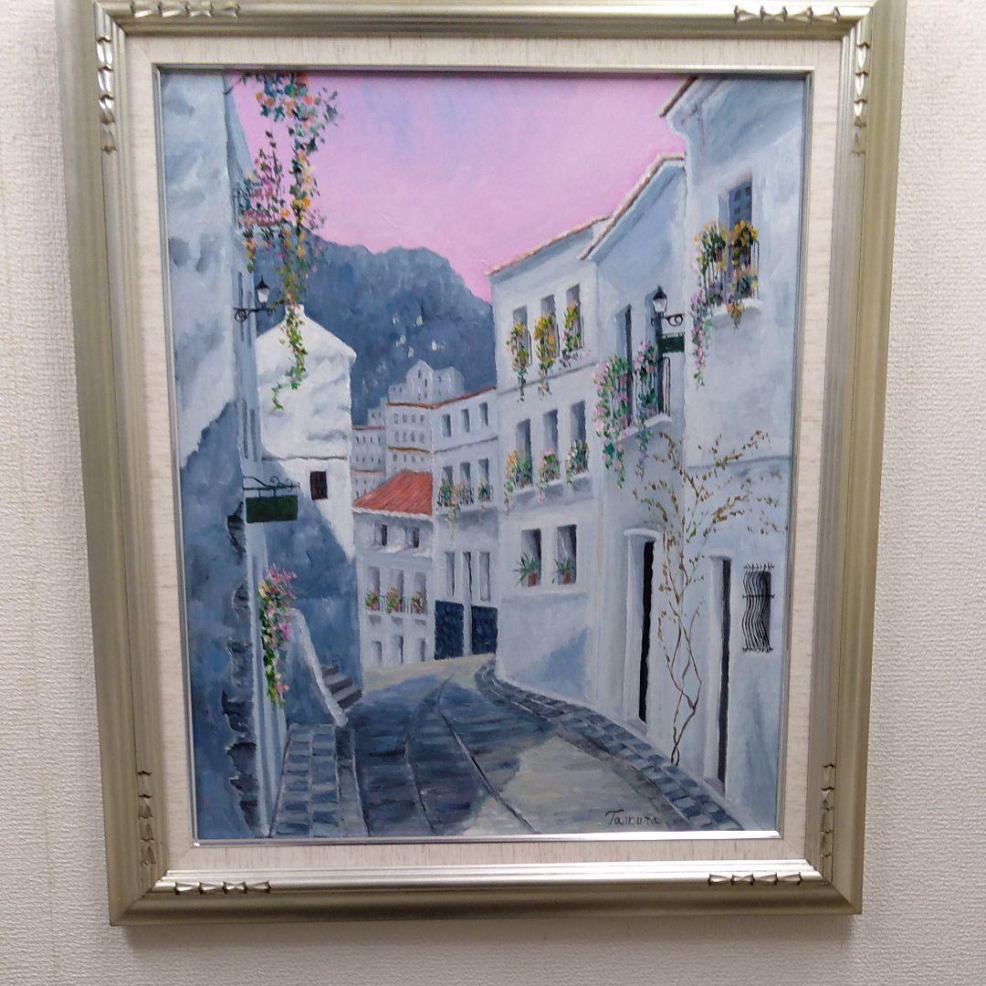 肉質油絵　立て　F12号　ギリシャ　田村貴枝　一号評価72000円