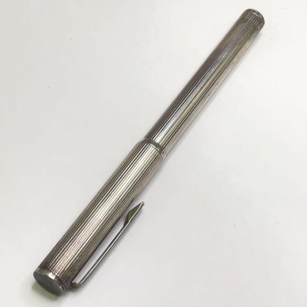 DUNHILL ダンヒル 万年筆 シルバー 925ボディ ペン先585/14金