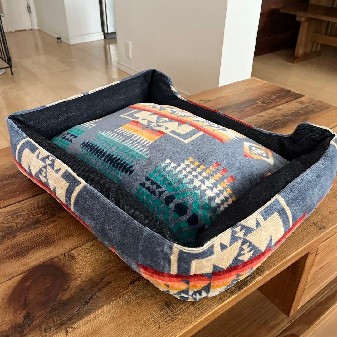 ペットベッド　ハンドメイド465 ペンドルトンリメイク　猫ベッド　犬ベッド