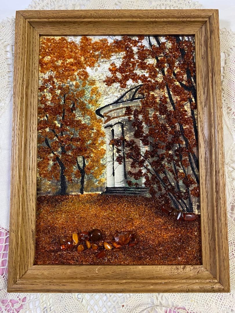 琥珀　風景画(未使用、実家保管品)