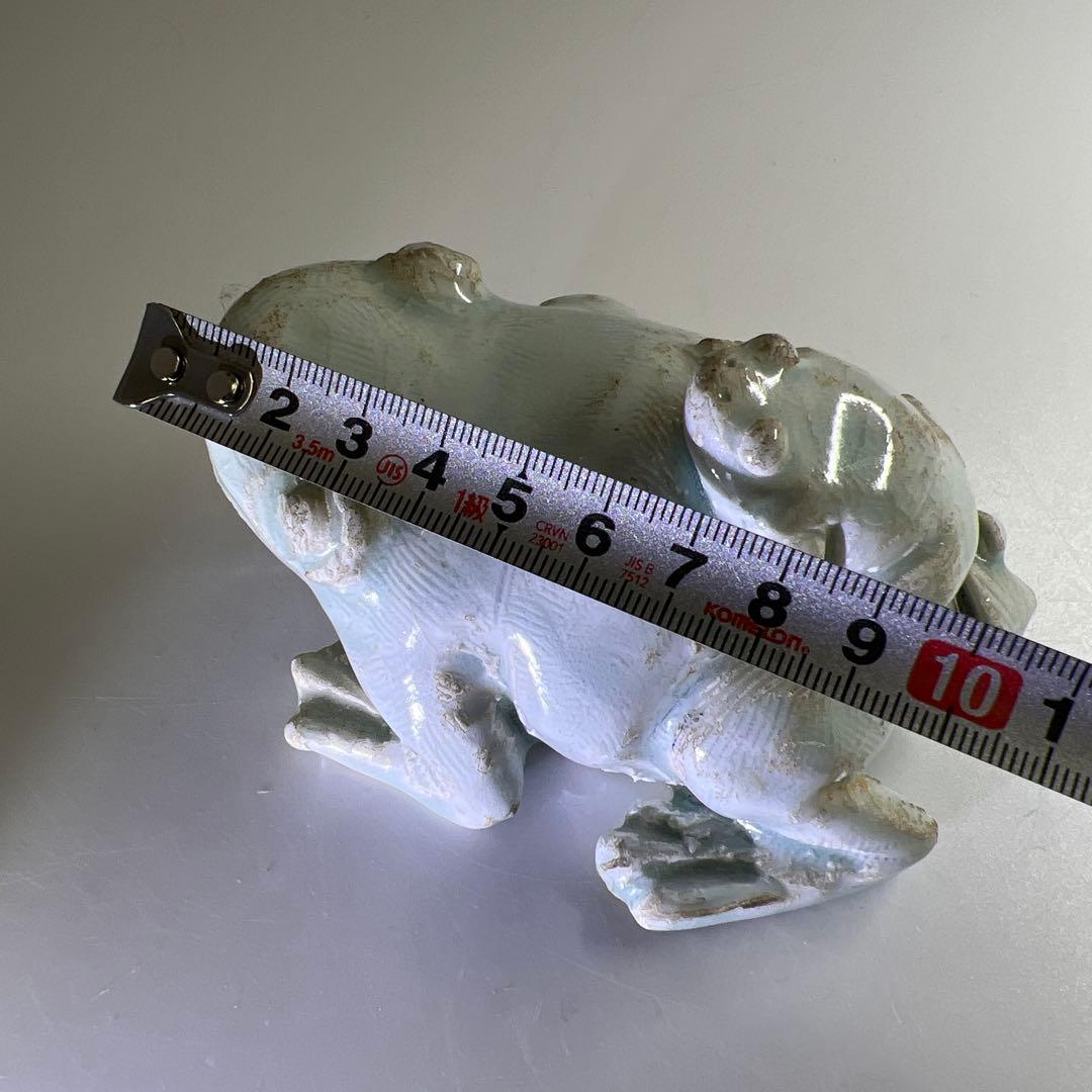 中国宋時代　影青カエル水滴　幅約11㎝　東Y7-0715⭐︎2F タエサ