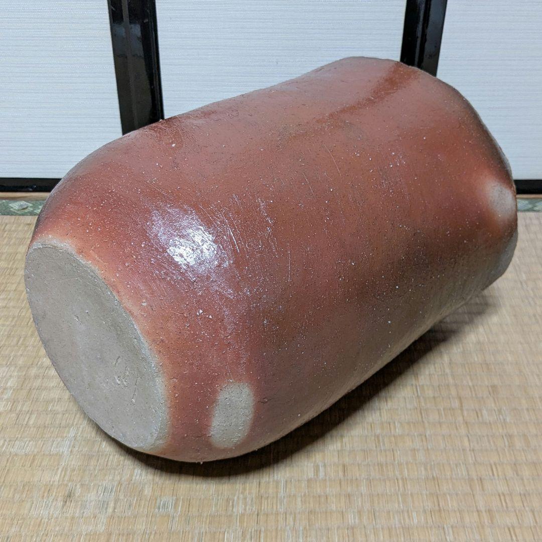 備前焼 メダカ鉢 大型花器 花生 水瓶 水甕 水槽 花瓶 花入 フラワーベース