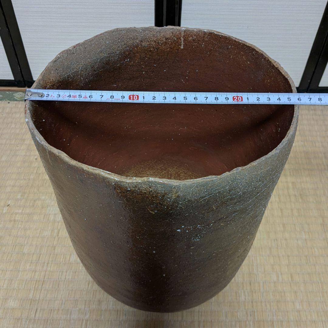 備前焼 メダカ鉢 大型花器 花生 水瓶 水甕 水槽 花瓶 花入 フラワーベース