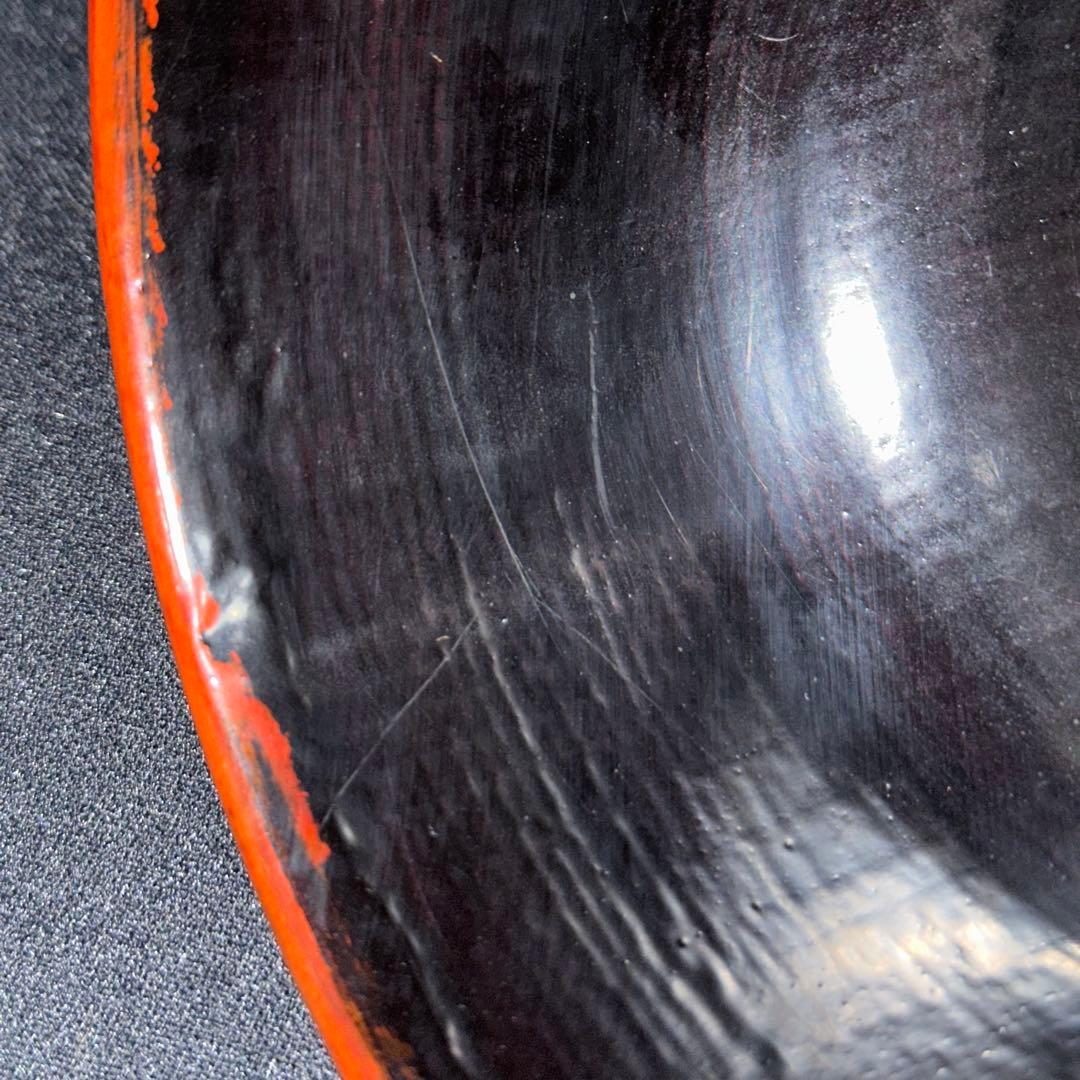 角偉三郎作　口紅合鹿椀