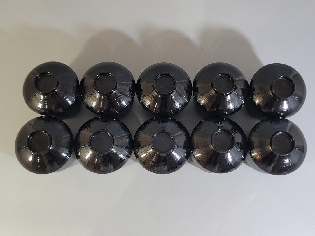 DT349 本漆 刷毛目 小吸物椀 十客 時代物 美品