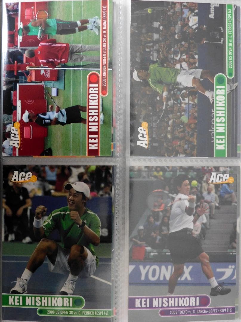 ACE 錦織圭 トレカ 31枚＋ 錦織圭/ジョコビッチ デュアルジャージ カード