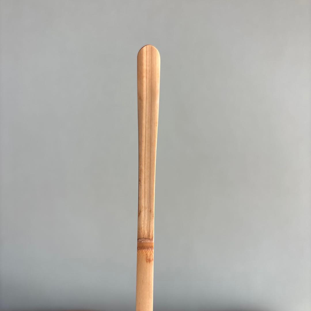 白竹茶杓 銘「笹舟」前大徳 福本積應 影林宗篤 宝林寺 竹筒 木箱・紙箱入り